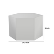 Cid Keli 15 Inch Modular End Table- Small- Glossy- Light Gray