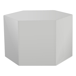 Cid Keli 15 Inch Modular End Table- Small- Glossy- Light Gray