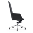 Cid 24 Inch Modern Office Chair- Knee Tilt- Sleek Tall Back- Black