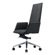 Cid 24 Inch Modern Office Chair- Knee Tilt- Sleek Tall Back- Black