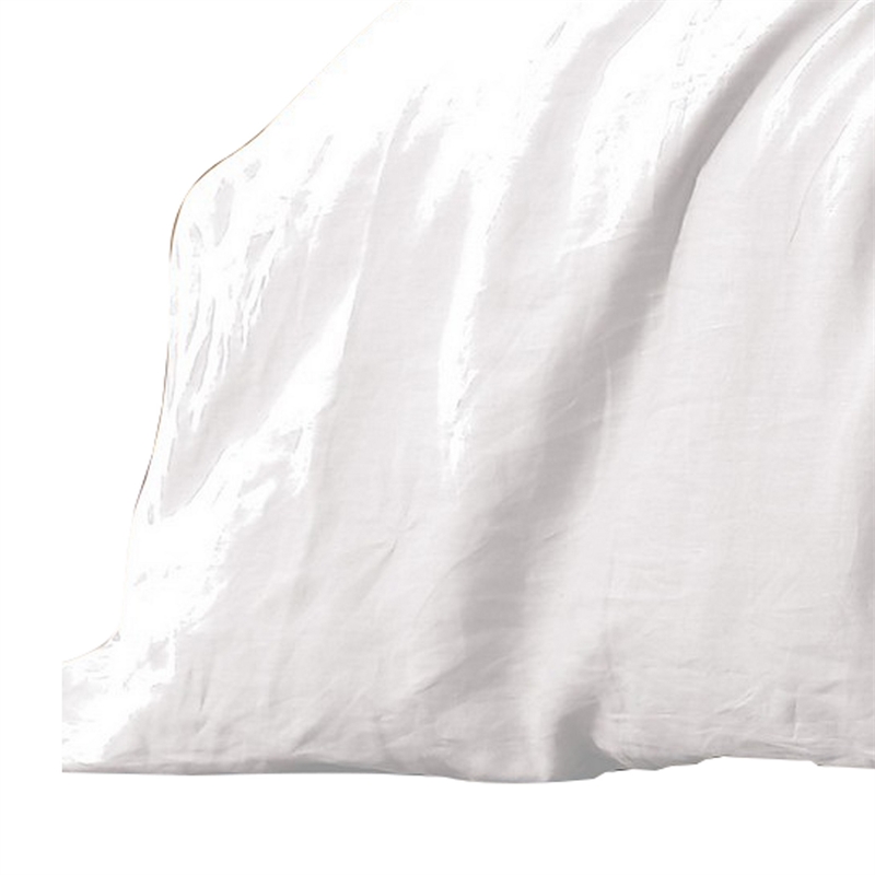 Edge 4 Piece King Size Duvet Comforter Set- Washed Linen- Clean White