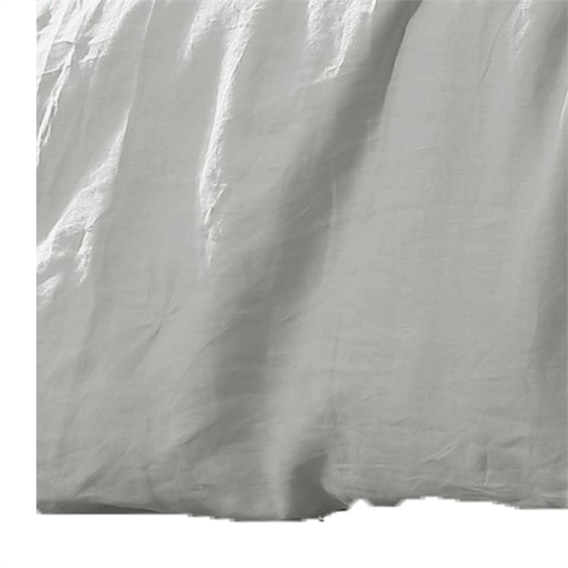 Edge 4 Piece King Size Duvet Comforter Set- Washed Linen- Cotton- Soft Gray