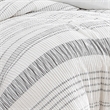 Wim 6 Piece King Size Duvet Comforter Set with Accent Pillows- Striped Gray
