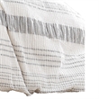 Wim 6 Piece King Size Duvet Comforter Set with Accent Pillows- Striped Gray