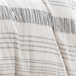 Wim 6 Piece Queen Size Duvet Comforter Set- Accent Pillows- Striped Gray
