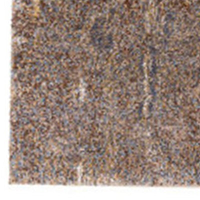 5 x 7 Modern Area Rug- Abstract Paint Art Design- Soft Fabric- Brown- Beige