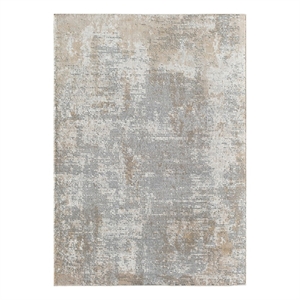 8 x 10 Area Rug- Subtle Lined Natural Design- Soft Fabric- Gray- Black