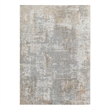 8 x 10 Area Rug- Subtle Lined Natural Design- Soft Fabric- Gray- Black