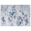 Lexi 5 x 7 Modern Area Rug- Abstract Art Design- Soft Fabric- Blue- Gray