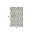 Ari 5 x 7 Modern Area Rug- Diamond Pattern- Soft Fabric- Cream- Gray