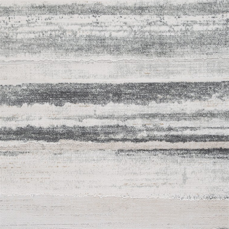 Oxy 5 x 7 Modern Area Rug- Clean Abstract Design- Soft Fabric- Gray- Gold