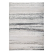 Oxy 5 x 7 Modern Area Rug- Clean Abstract Design- Soft Fabric- Gray- Gold