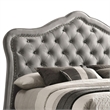 Pue California King Size Bed- Vintage Gray Button Tufted Chesterfield Style