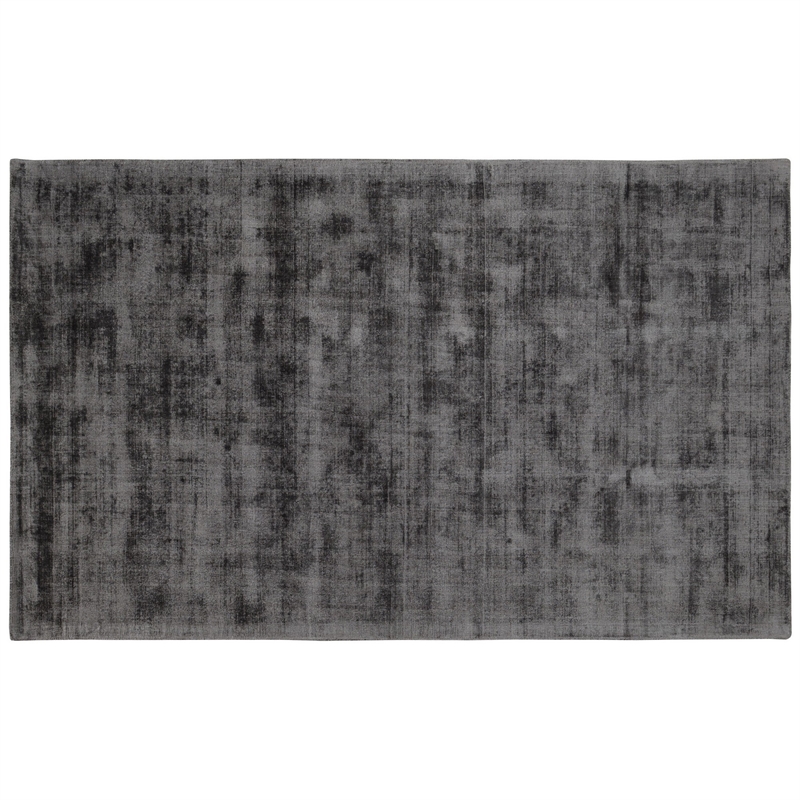 Arlo 2 x 3 Area Rug- Charcoal Gray Viscose- Handcrafted- Non Reversible