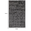 Arlo 2 x 3 Area Rug- Charcoal Gray Viscose- Handcrafted- Non Reversible
