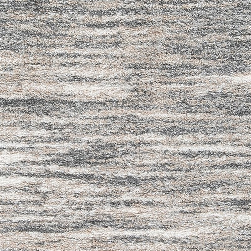 Zeni 5 x 7 Modern Area Rug- Smokey Lined Design- Soft Fabric- Ivory- Beige