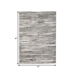 Zeni 5 x 7 Modern Area Rug- Smokey Lined Design- Soft Fabric- Ivory- Beige