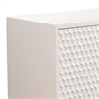 Rexi 64 Inch TV Media Entertainment Center Console- 3 Drawers- White- Gold