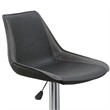 Carl 25-29 Inch Vegan Faux Leather Bar Stool- Adjustable Height- Set of 2- Gray