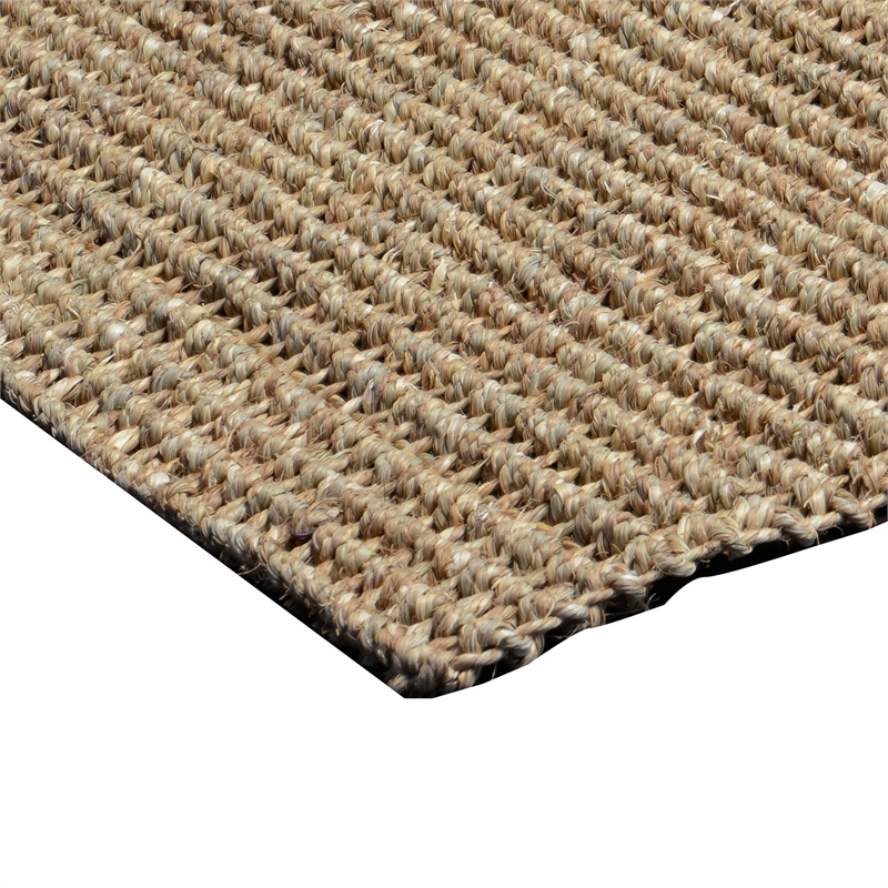 Quell 2 x 3 Handwoven Area Rug- Natural Brown Seagrass- Braided Design
