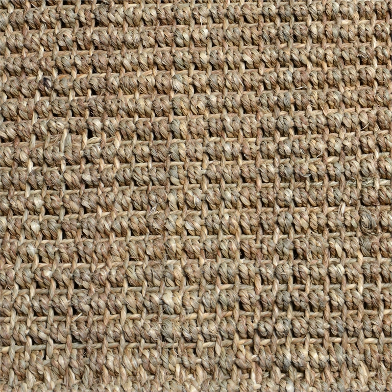 Quell 2 x 3 Handwoven Area Rug- Natural Brown Seagrass- Braided Design