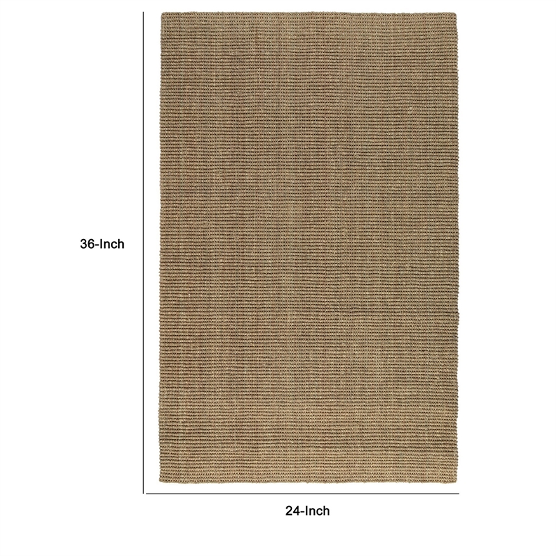 Quell 2 x 3 Handwoven Area Rug- Natural Brown Seagrass- Braided Design