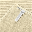 Cora 6 Piece Soft Egyptian Cotton Towel Set- Classic Textured Design- Cream