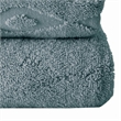 Oya 6 Piece Soft Egyptian Cotton Towel Set- Medallion Pattern- Blue Gray