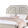 Opp Platform King Size Bed with Curved Panel Headboard- Champagne Silver