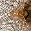 14 Inch Round Wall Mounted Lamp- Iron Mesh and Hardware- Gold Finished