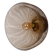 14 Inch Round Wall Mounted Lamp- Iron Mesh and Hardware- Gold Finished