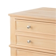 27 Inch Bedside Table- 2 Drawers- Textured Wood- Modern Veneer Finish Brown