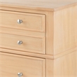 27 Inch Bedside Table- 2 Drawers- Textured Wood- Modern Veneer Finish Brown