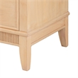 27 Inch Bedside Table- 2 Drawers- Textured Wood- Modern Veneer Finish Brown