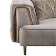 Luxi 54 Inch Accent Chair- Classic Button Tufted Gray Velvet Upholstery