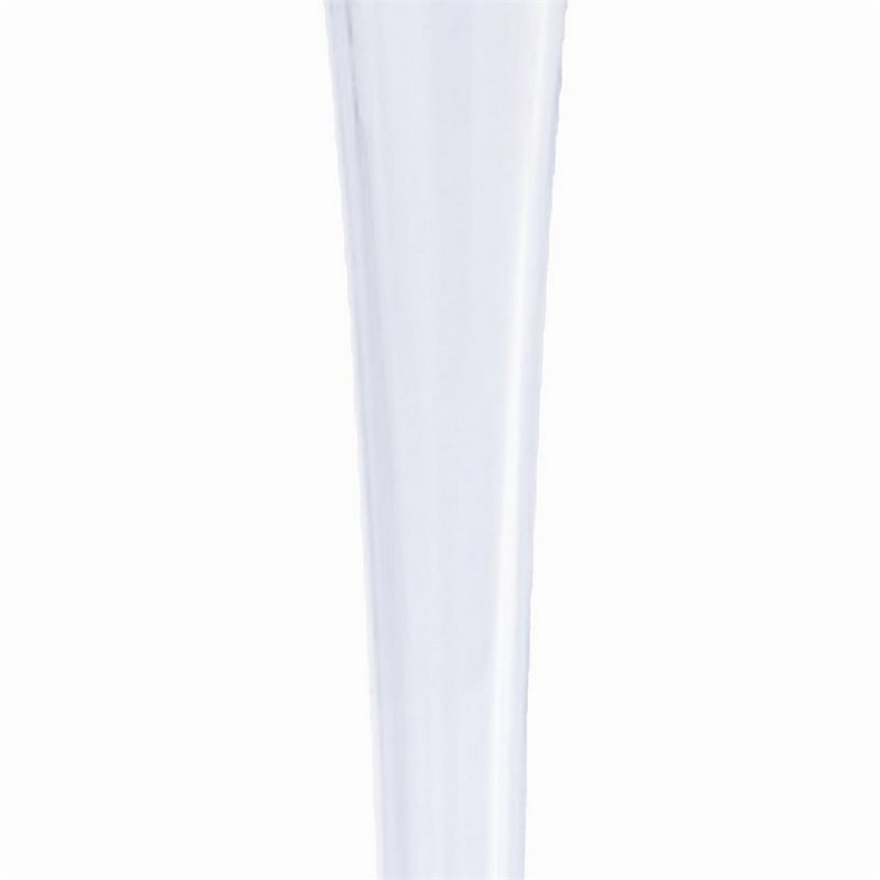 20 Inch Modern Side Accent Table- Clear Round Tabletop and Tapered Base