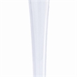 20 Inch Modern Side Accent Table- Clear Round Tabletop and Tapered Base
