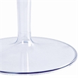 20 Inch Modern Side Accent Table- Clear Round Tabletop and Tapered Base