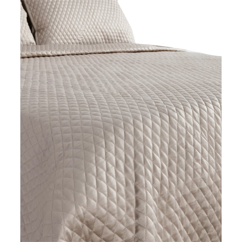 Kahn 26 Inch Hand Stitched Standard Pillow Sham- Cotton Fill- Matte Brown
