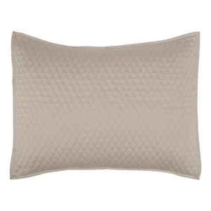 Kahn 26 Inch Hand Stitched Standard Pillow Sham- Cotton Fill- Matte Brown