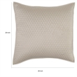 Kahn 26 Inch Hand Stitched Soft Sateen Euro Pillow Sham- Cotton Fill Brown