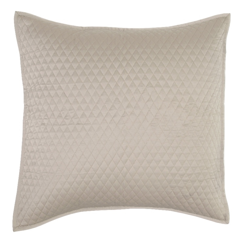 Kahn 26 Inch Hand Stitched Soft Sateen Euro Pillow Sham- Cotton Fill Brown
