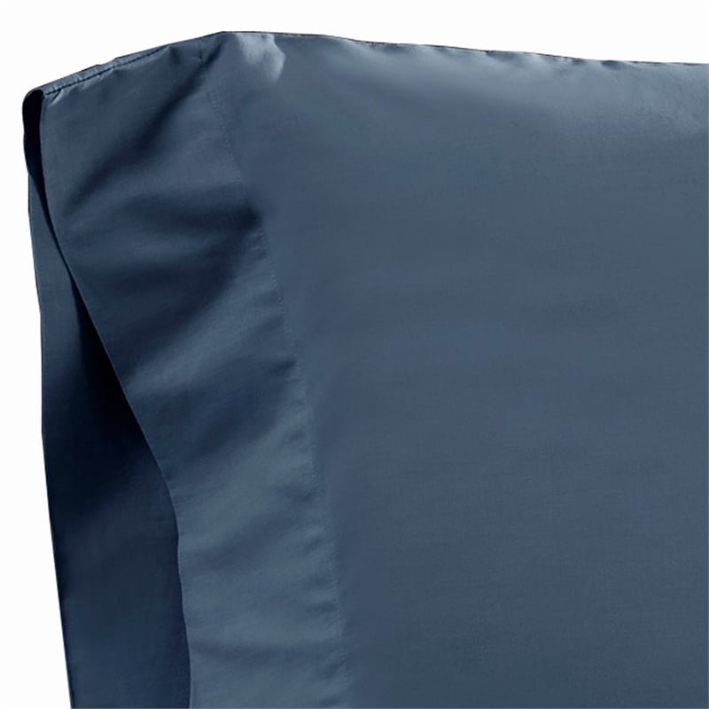 Ivy 4 Piece King Size Cotton Ultra Soft Bed Sheet Set- Prewashed- Dark Blue