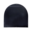 Cod 33 Inch Modern Wall Mirror- Simplistic Arched Black Metal Frame