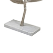 28- 23 Inch Set of 2 Metal Statuettess- Decorative Accent Olive Tree- White