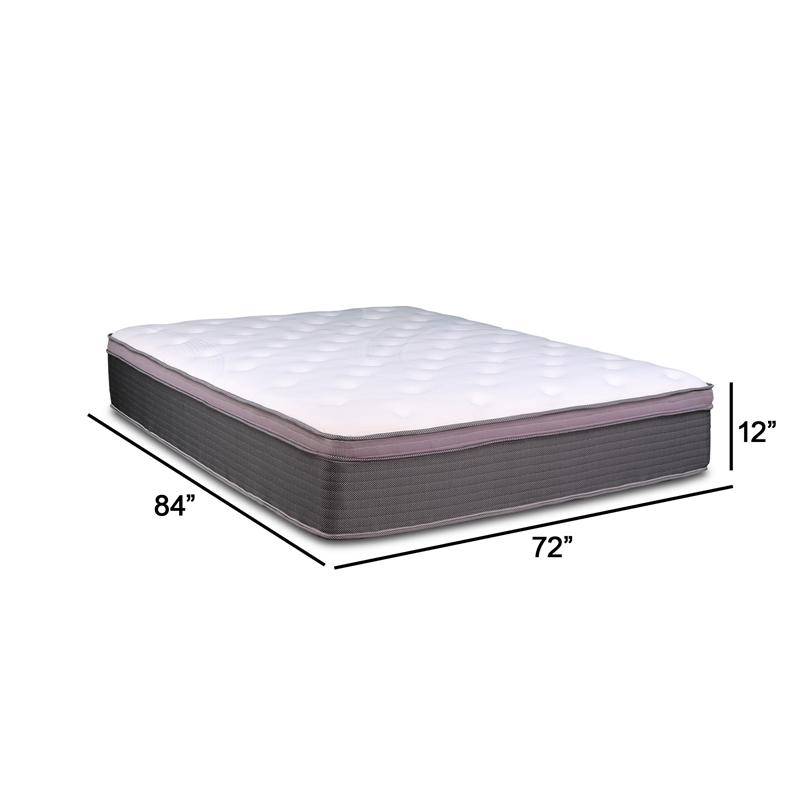 Cari 12 Inch Hybrid California King Mattress- Gel Memory Foam- Pocket Coils