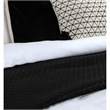 Kahn Hand Stitched Soft Sateen Queen Quilt with Cotton Fill- Matte Black