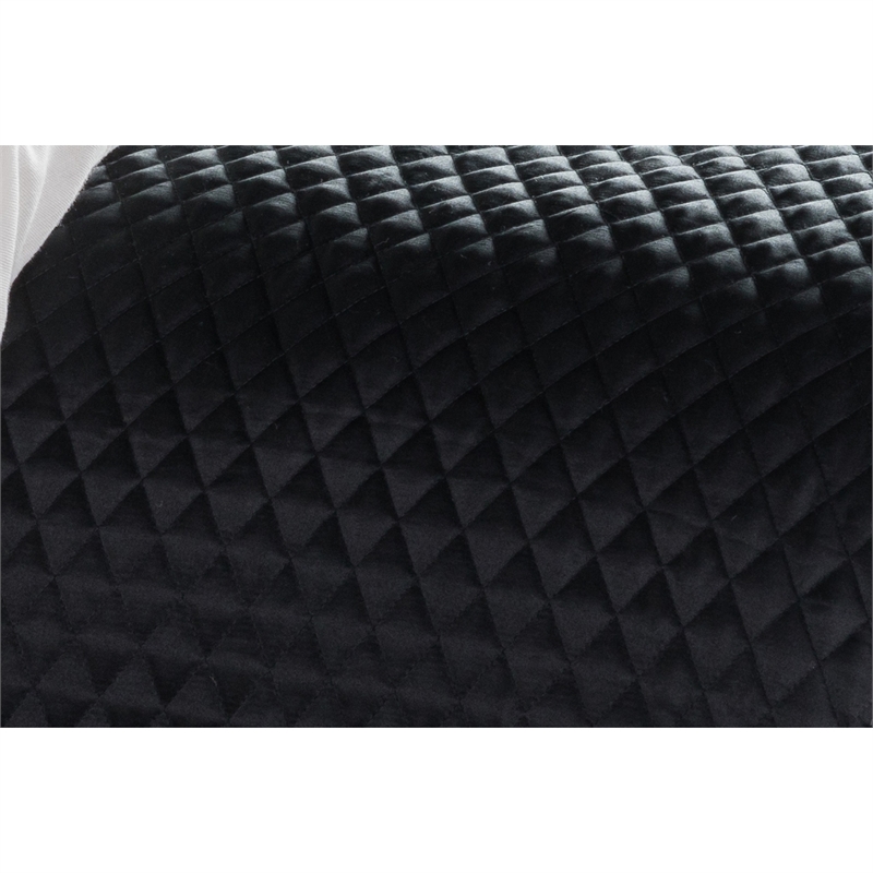 Kahn Hand Stitched Soft Sateen Queen Quilt with Cotton Fill- Matte Black