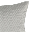 Kahn 26 Inch Hand Stitched Sateen Euro Pillow Sham- Cotton Fill- Silver