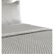 Kahn 26 Inch Hand Stitched Sateen Euro Pillow Sham- Cotton Fill- Silver